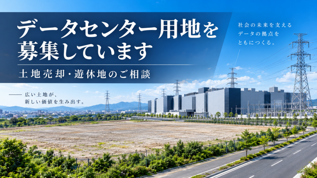 データセンター用地を募集しています。