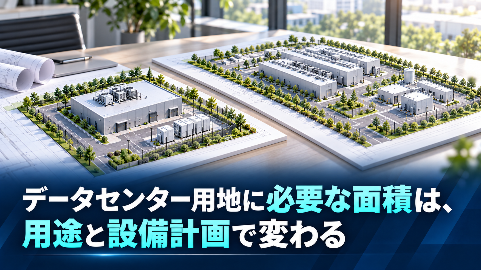 データセンター用地に必要な面積は、用途と設備計画で変わる