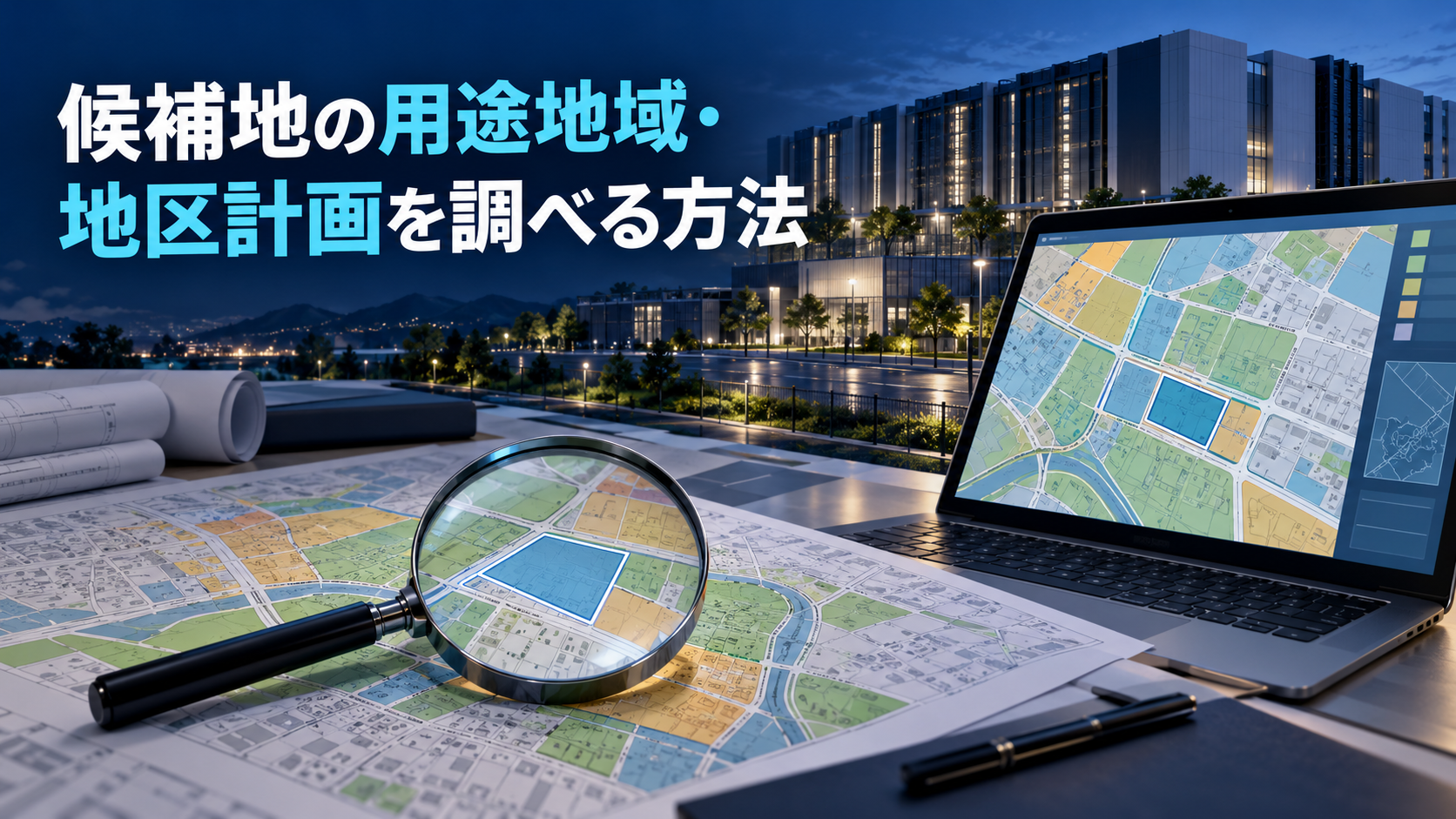 候補地の用途地域・地区計画を調べる方法