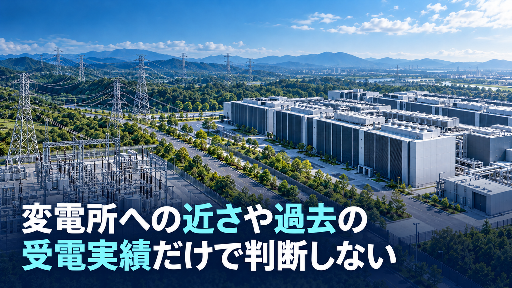 変電所への近さや過去の受電実績だけで判断しない